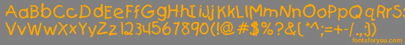 Teslic`sdocument Font – Orange Fonts on Gray Background